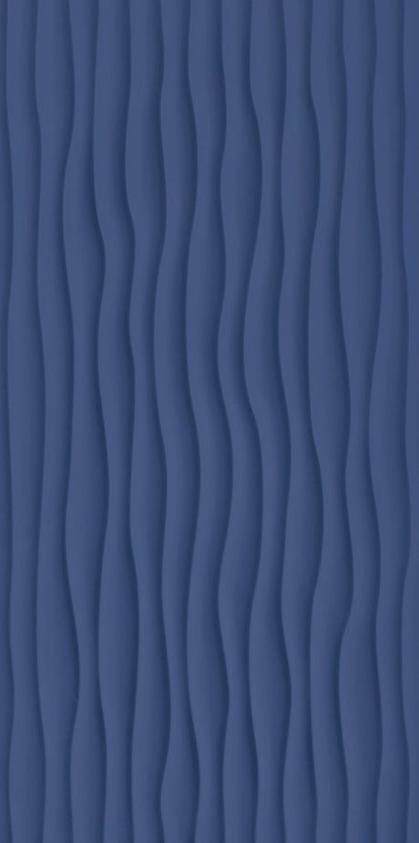 Hilton Head Blue Reef relief matt ceramic decor wall tile 300x600mm