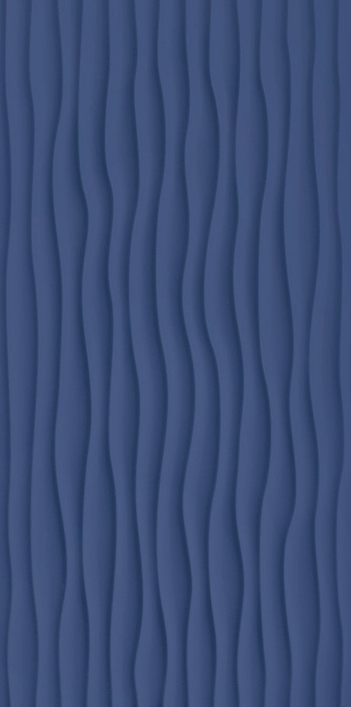 Hilton Head Blue Reef relief matt ceramic decor wall tile 300x600mm