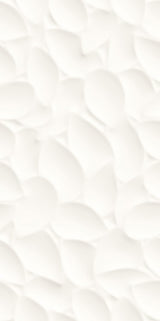 Hilton Head White Leaf relief matt ceramic decor wall tile 300x600mm – image 3