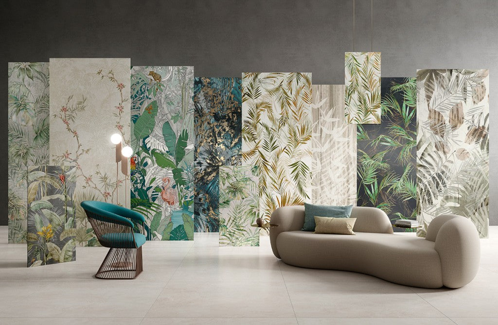 Hyannis Areca Palm two-panel mural layout