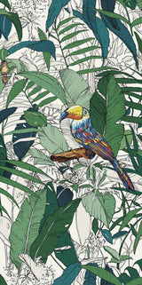 Hyannis Folk Art satin porcelain wall tile detail