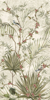 Hyannis Jungle satin porcelain wall tile detail