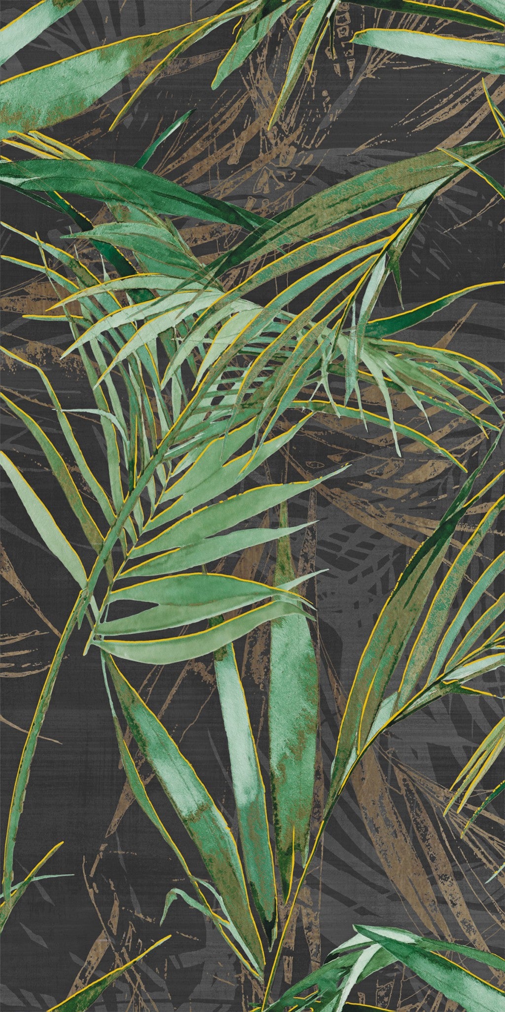 Hyannis Kentia Palm satin porcelain wall tile detail