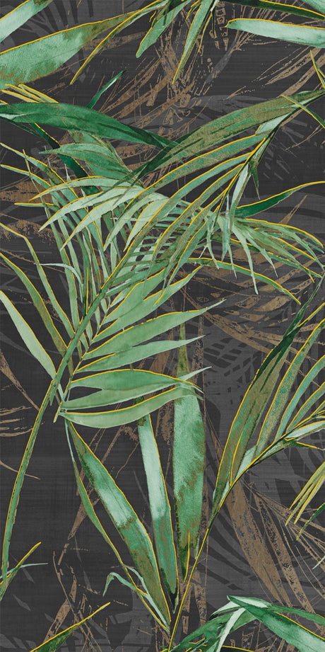 Hyannis Kentia Palm satin porcelain wall tile detail