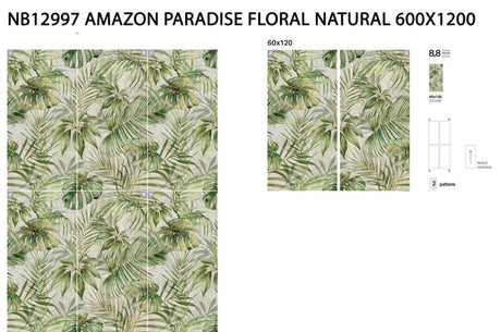 Hyannis Paradise satin porcelain wall tile detail