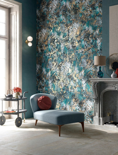 Hyannis Plumage floral satin porcelain wall panel mural 600x1200mm