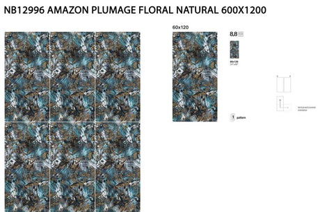 Hyannis Plumage satin porcelain wall tile detail