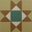 Jekyll beige Victorian pattern matt porcelain floor tile sheet 285x285mm