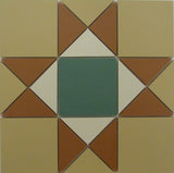 Jekyll beige Victorian pattern matt porcelain floor tile sheet 285x285mm
