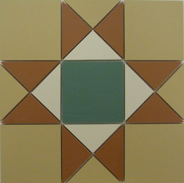 Jekyll beige Victorian pattern matt porcelain floor tile sheet 285x285mm