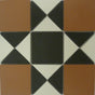Jekyll red Victorian pattern matt porcelain floor tile sheet 285x285mm