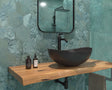 Kennebunk Mint Metallic Satin Porcelain Tropical Decor Hexagon Wall & Floor Tile 150x170mm