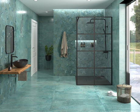 Kennebunk Mint Metallic Satin Porcelain Wall & Floor Tile 600x1200mm