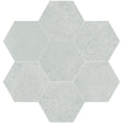 Kennebunk Silver Metallic Satin Porcelain Hexagon Wall & Floor Tile 150x170mm