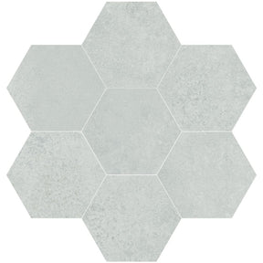 Kennebunk Silver Metallic Satin Porcelain Hexagon Wall & Floor Tile 150x170mm