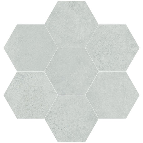 Kennebunk Silver Metallic Satin Porcelain Hexagon Wall & Floor Tile 150x170mm