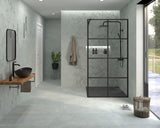 Kennebunk Silver Metallic Satin Porcelain Wall & Floor Tile 600x1200mm, view 2