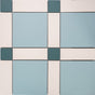 Kitty Hawk mint green Victorian pattern matt porcelain floor tile sheet 385x385mm