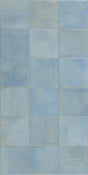 La Jolla aqua square mosaic effect gloss porcelain wall and floor tile 300x600mm