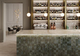 La Jolla blend gloss square mosaic effect porcelain tile 300x600mm detail