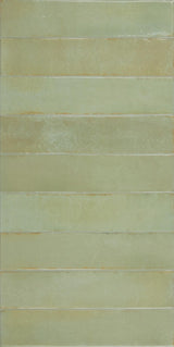 La Jolla mint green gloss brick effect porcelain tile 300x600mm face