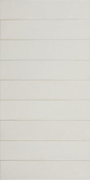 La Jolla white brick effect gloss porcelain wall and floor tile 300x600mm