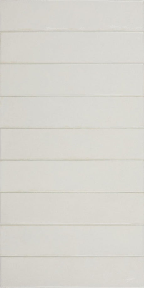 La Jolla white brick effect gloss porcelain wall and floor tile 300x600mm