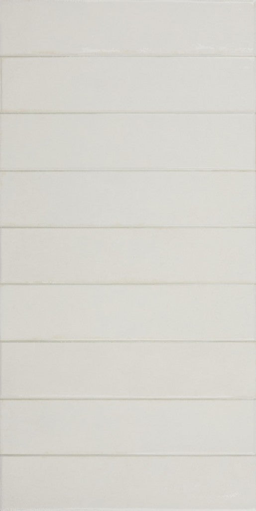 La Jolla white brick effect gloss porcelain wall and floor tile 300x600mm