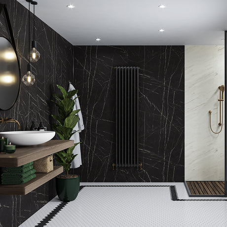 Multipanel Linda Barker Black Pietra Bathroom Wall Panel, photo 5