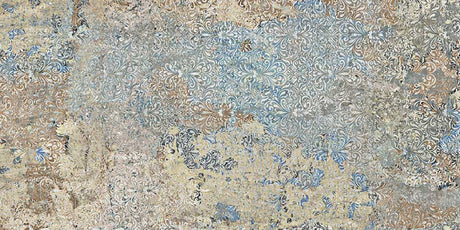 Mendocino blue woven pattern porcelain tile 500x1000mm