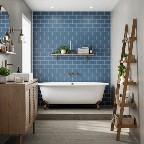 Multipanel Tile Misty Blue Metro Bathroom Wall Panel 2400 x 598mm – Matt, photo 2