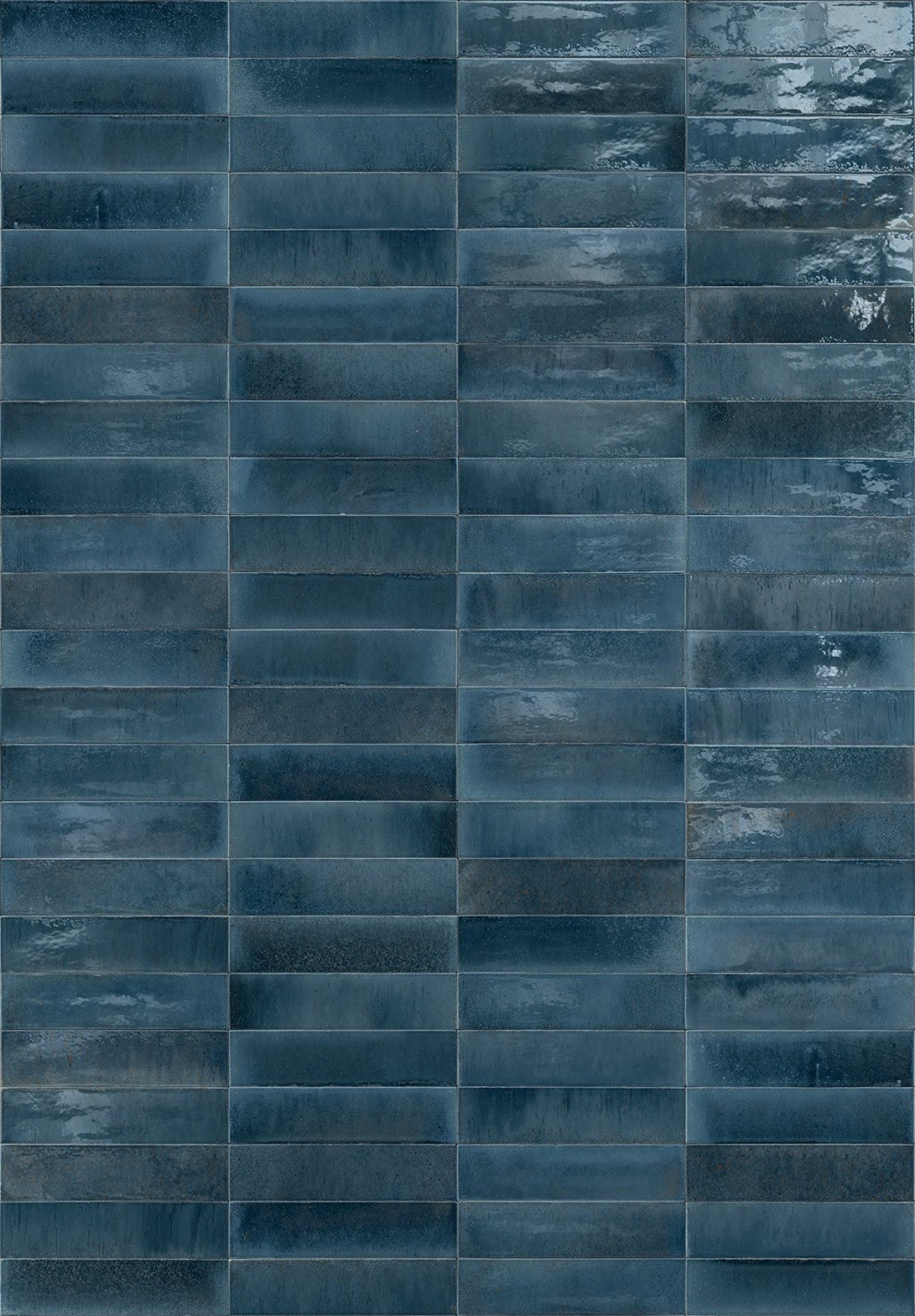 Montauk china blue gloss porcelain tile 240x60mm room setting