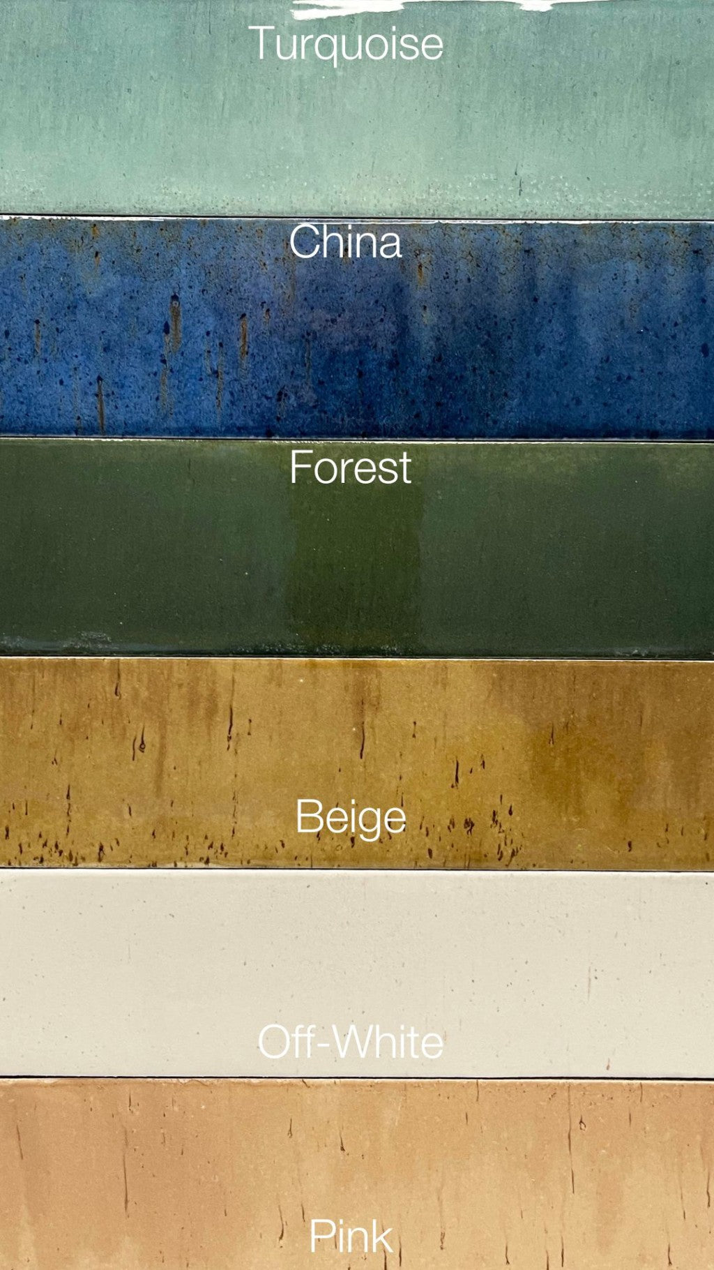 Montauk china blue gloss porcelain tile 240x60mm close-up