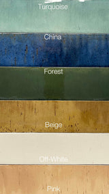 Montauk china blue gloss porcelain tile 240x60mm close-up