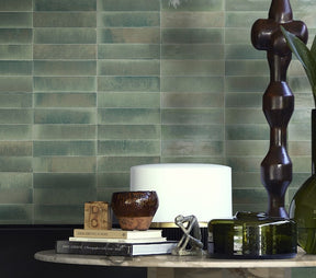 Montauk forest green gloss porcelain wall and floor tile 240x60mm