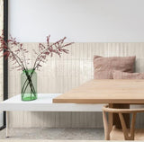 Montauk ivory gloss porcelain wall and floor tile 240x60mm