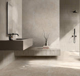 Montauk ivory gloss porcelain tile 240x60mm close-up