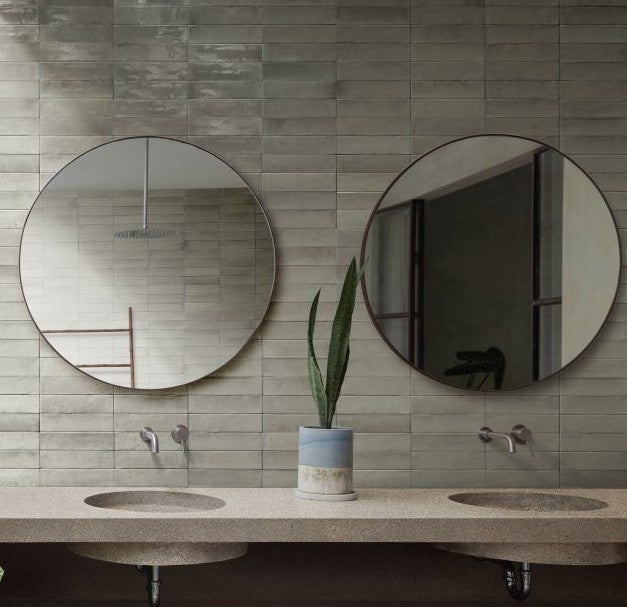 Montauk off-white gloss porcelain wall and floor tile 240x60mm
