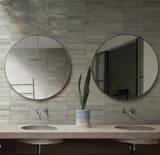 Montauk off-white gloss porcelain wall and floor tile 240x60mm