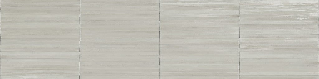 Montauk off-white gloss porcelain tile 240x60mm close-up