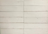 Montauk white gloss porcelain tile 240x60mm detail