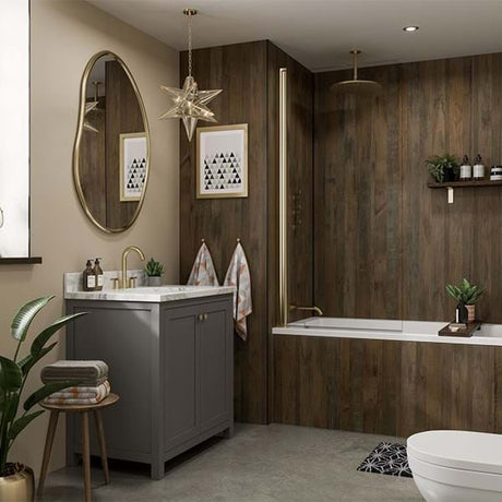 Multipanel Linda Barker Salvaged Planked Elm Bathroom Wall Panel – Textured Matt, photo 6