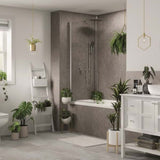 Multipanel Pure Grey Mineral Bathroom Wall Panel – Matt, photo 6