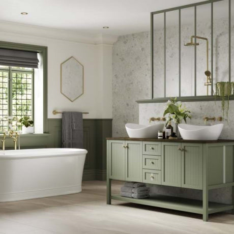 Multipanel Pure White Terrazzo Bathroom Wall Panel – Matt, photo 4