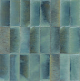 Nantucket Blue gloss porcelain wall and floor brick tile 75x200mm – image 3