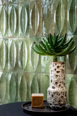 Nantucket Green Eye Decor gloss porcelain wall and floor brick tile 75x200mm