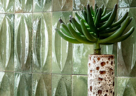 Nantucket Green Eye Decor gloss porcelain wall and floor brick tile 75x200mm – image 2