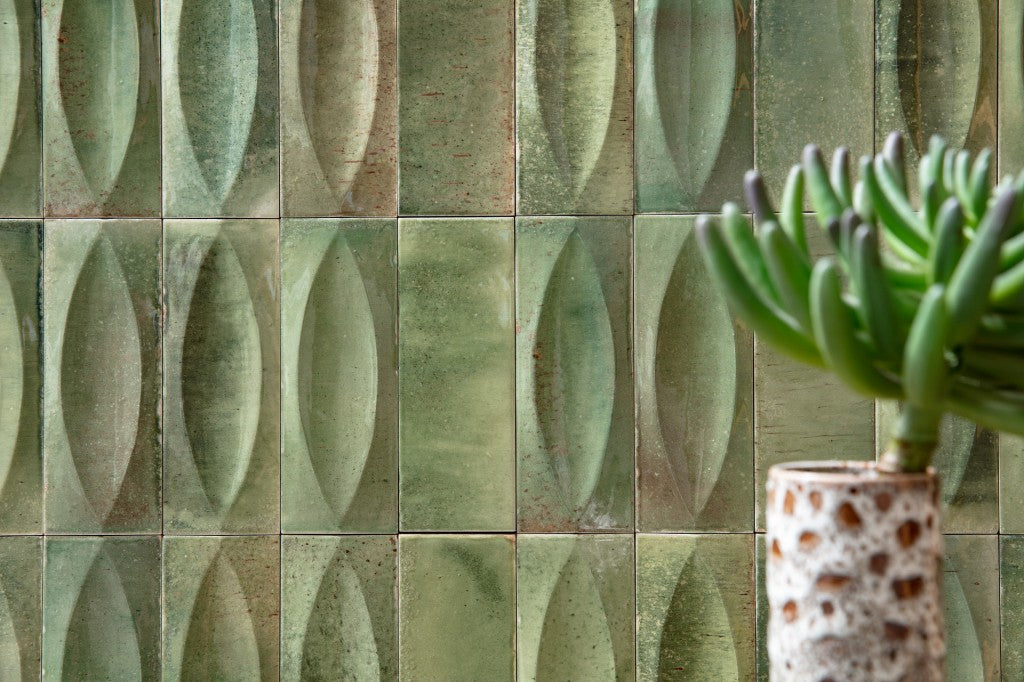 Nantucket Green Eye Decor gloss porcelain wall and floor brick tile 75x200mm – image 4
