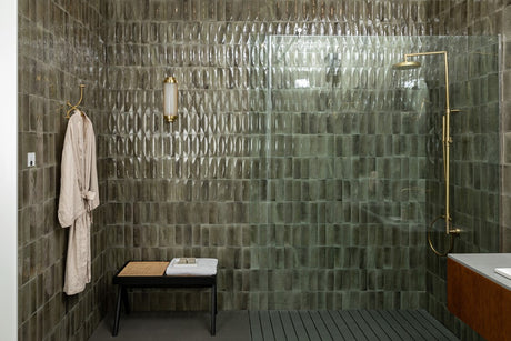 Nantucket Grey Eye Decor gloss porcelain wall and floor brick tile 75x200mm – image 2