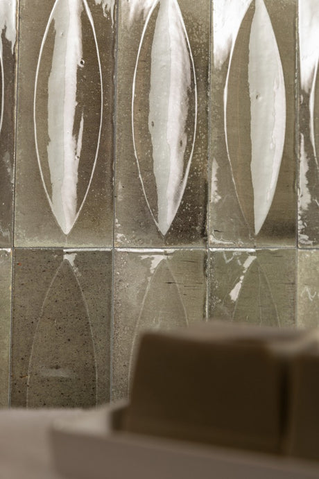 Nantucket Grey Eye Decor gloss porcelain wall and floor brick tile 75x200mm – image 5